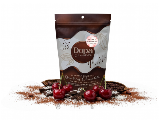 Dopa Drinking Chocolate Mix 250g (Cherry Coconut) Limited Edition